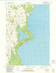 Jacksonport Wisconsin Historical topographic map, 1:24000 scale, 7.5 X 7.5 Minute, Year 1982