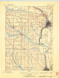 Janesville Wisconsin Historical topographic map, 1:62500 scale, 15 X 15 Minute, Year 1891