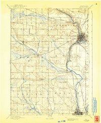 Janesville Wisconsin Historical topographic map, 1:62500 scale, 15 X 15 Minute, Year 1893