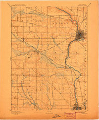 Janesville Wisconsin Historical topographic map, 1:62500 scale, 15 X 15 Minute, Year 1893