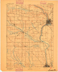 Janesville Wisconsin Historical topographic map, 1:62500 scale, 15 X 15 Minute, Year 1893