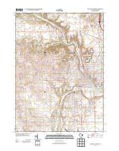 Janesville West Wisconsin Historical topographic map, 1:24000 scale, 7.5 X 7.5 Minute, Year 2013