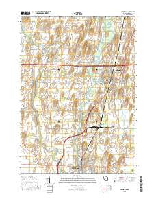 Jefferson Wisconsin Current topographic map, 1:24000 scale, 7.5 X 7.5 Minute, Year 2015