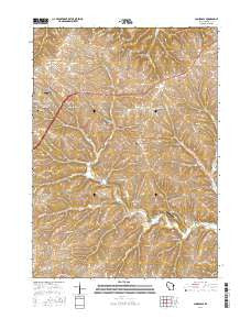 Jonesdale Wisconsin Current topographic map, 1:24000 scale, 7.5 X 7.5 Minute, Year 2016