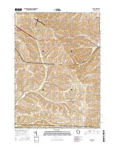 Juda Wisconsin Current topographic map, 1:24000 scale, 7.5 X 7.5 Minute, Year 2016