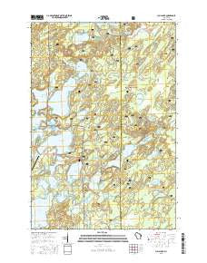 Julia Lake Wisconsin Current topographic map, 1:24000 scale, 7.5 X 7.5 Minute, Year 2015