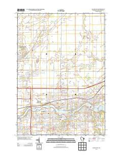 Kaukauna Wisconsin Historical topographic map, 1:24000 scale, 7.5 X 7.5 Minute, Year 2013