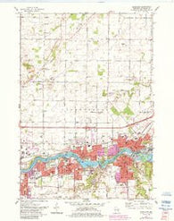 Kaukauna Wisconsin Historical topographic map, 1:24000 scale, 7.5 X 7.5 Minute, Year 1974