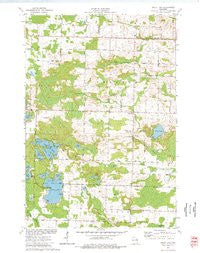 Kelly Lake Wisconsin Historical topographic map, 1:24000 scale, 7.5 X 7.5 Minute, Year 1973