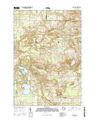 Kelly Lake Wisconsin Current topographic map, 1:24000 scale, 7.5 X 7.5 Minute, Year 2015