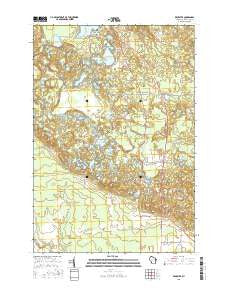 Kempster Wisconsin Current topographic map, 1:24000 scale, 7.5 X 7.5 Minute, Year 2015