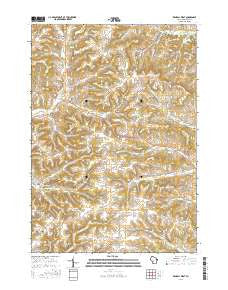 Kendall West Wisconsin Current topographic map, 1:24000 scale, 7.5 X 7.5 Minute, Year 2016