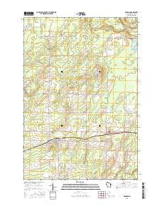 Kennan Wisconsin Current topographic map, 1:24000 scale, 7.5 X 7.5 Minute, Year 2015