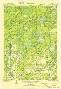 Kennan Wisconsin Historical topographic map, 1:48000 scale, 15 X 15 Minute, Year 1941