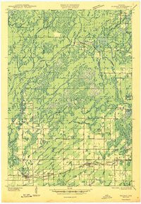 Kennan Wisconsin Historical topographic map, 1:48000 scale, 15 X 15 Minute, Year 1945