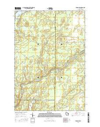 Kennan NW Wisconsin Current topographic map, 1:24000 scale, 7.5 X 7.5 Minute, Year 2015