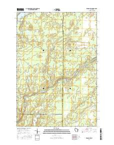 Kennan NW Wisconsin Current topographic map, 1:24000 scale, 7.5 X 7.5 Minute, Year 2015