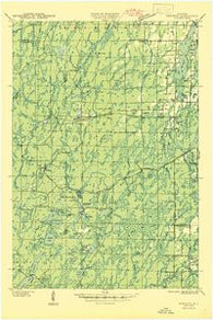 Kennedy Wisconsin Historical topographic map, 1:48000 scale, 15 X 15 Minute, Year 1945