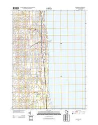 Kenosha Wisconsin Historical topographic map, 1:24000 scale, 7.5 X 7.5 Minute, Year 2013