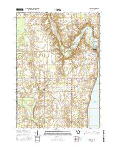 Kewaunee Wisconsin Current topographic map, 1:24000 scale, 7.5 X 7.5 Minute, Year 2015