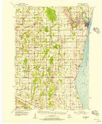 Kewaunee Wisconsin Historical topographic map, 1:62500 scale, 15 X 15 Minute, Year 1954