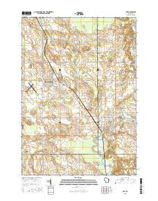 Kiel Wisconsin Current topographic map, 1:24000 scale, 7.5 X 7.5 Minute, Year 2015