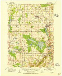 Kiel Wisconsin Historical topographic map, 1:62500 scale, 15 X 15 Minute, Year 1954