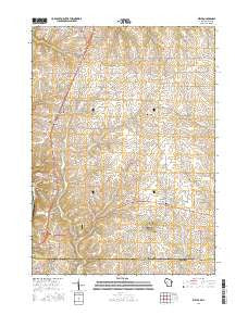 Kieler Wisconsin Current topographic map, 1:24000 scale, 7.5 X 7.5 Minute, Year 2016