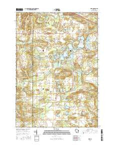 King Wisconsin Current topographic map, 1:24000 scale, 7.5 X 7.5 Minute, Year 2015