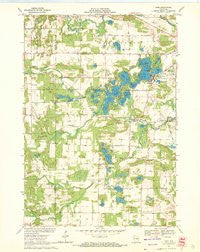 King Wisconsin Historical topographic map, 1:24000 scale, 7.5 X 7.5 Minute, Year 1969