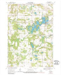 King Wisconsin Historical topographic map, 1:24000 scale, 7.5 X 7.5 Minute, Year 1969