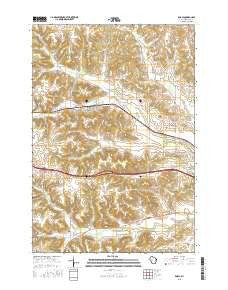 Knapp Wisconsin Current topographic map, 1:24000 scale, 7.5 X 7.5 Minute, Year 2015