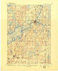 Koshkonong Wisconsin Historical topographic map, 1:62500 scale, 15 X 15 Minute, Year 1906