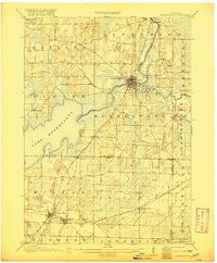 Koshkonong Wisconsin Historical topographic map, 1:62500 scale, 15 X 15 Minute, Year 1906