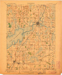 Koshkonong Wisconsin Historical topographic map, 1:62500 scale, 15 X 15 Minute, Year 1906