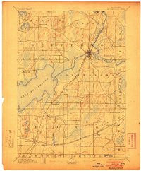 Koshkonong Wisconsin Historical topographic map, 1:62500 scale, 15 X 15 Minute, Year 1894