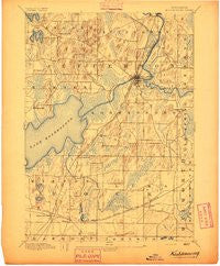 Koshkonong Wisconsin Historical topographic map, 1:62500 scale, 15 X 15 Minute, Year 1894