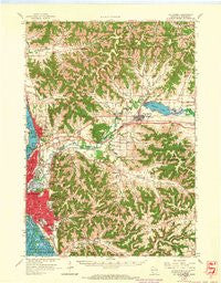 La Crosse Wisconsin Historical topographic map, 1:62500 scale, 15 X 15 Minute, Year 1963