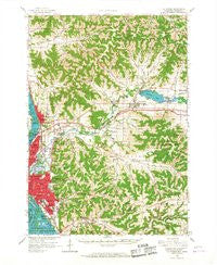 La Crosse Wisconsin Historical topographic map, 1:62500 scale, 15 X 15 Minute, Year 1963