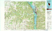 La Crosse Wisconsin Historical topographic map, 1:100000 scale, 30 X 60 Minute, Year 1990