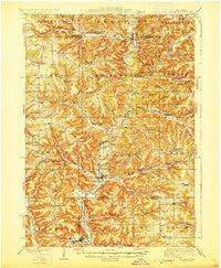 La Farge Wisconsin Historical topographic map, 1:62500 scale, 15 X 15 Minute, Year 1926