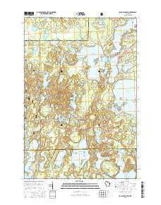 Lac du Flambeau Wisconsin Current topographic map, 1:24000 scale, 7.5 X 7.5 Minute, Year 2015