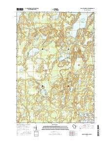 Lac du Flambeau SW Wisconsin Current topographic map, 1:24000 scale, 7.5 X 7.5 Minute, Year 2015