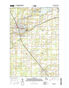 Ladysmith Wisconsin Current topographic map, 1:24000 scale, 7.5 X 7.5 Minute, Year 2015