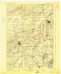 Lake Geneva Wisconsin Historical topographic map, 1:62500 scale, 15 X 15 Minute, Year 1906