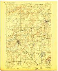 Lake Geneva Wisconsin Historical topographic map, 1:62500 scale, 15 X 15 Minute, Year 1906