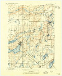 Lake Geneva Wisconsin Historical topographic map, 1:62500 scale, 15 X 15 Minute, Year 1904