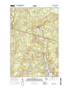 Lake Evelyn Wisconsin Current topographic map, 1:24000 scale, 7.5 X 7.5 Minute, Year 2015