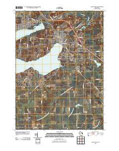 Lake Geneva Wisconsin Historical topographic map, 1:24000 scale, 7.5 X 7.5 Minute, Year 2010