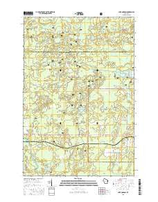 Lake Gordon Wisconsin Current topographic map, 1:24000 scale, 7.5 X 7.5 Minute, Year 2015